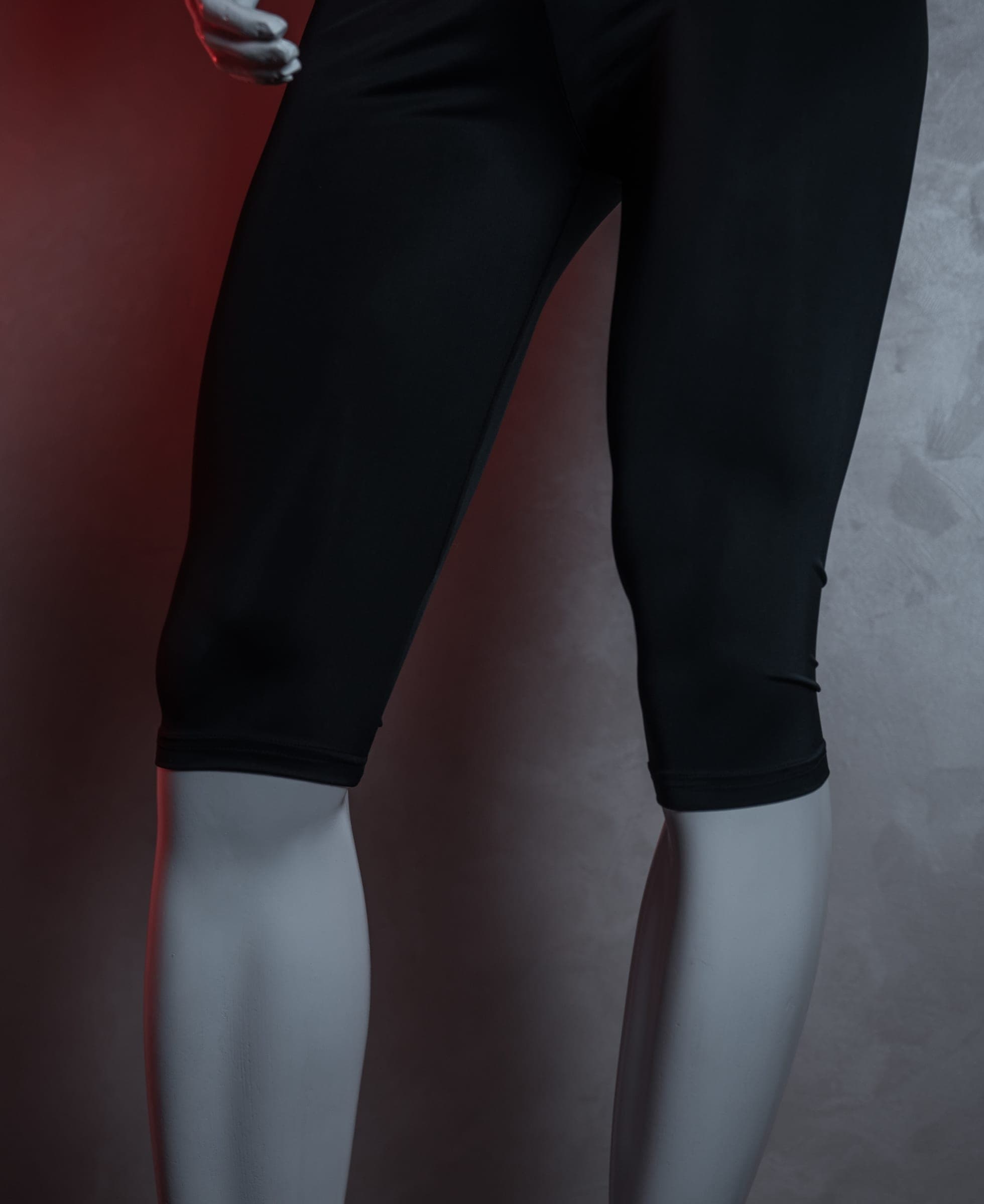 The Awrah Cover at the knee, black compression fabric